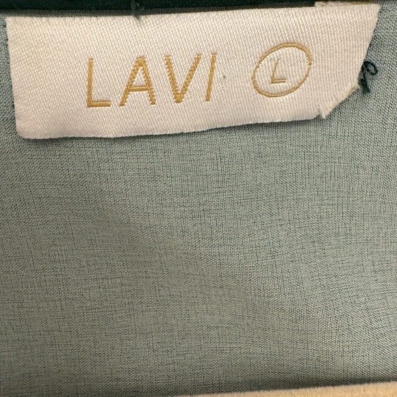 Green Cream Bishop Sleeve Maxi Sundress - Picture 2 of 2